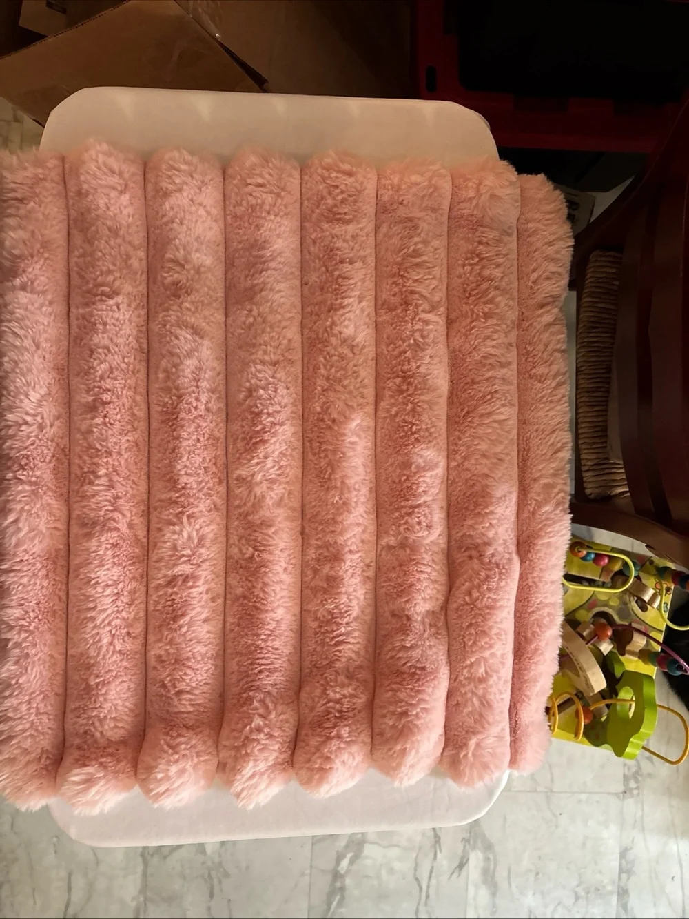 Pink Faux Fur Throw Pillow Covers